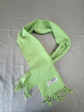 Royal Rossi 100% Cashmere Scarf Green Inner Mongolia China Fringe